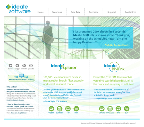 Ideate Software Web Site Design