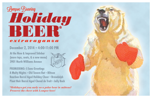 Lompoc 2014 Holiday Beer Poster